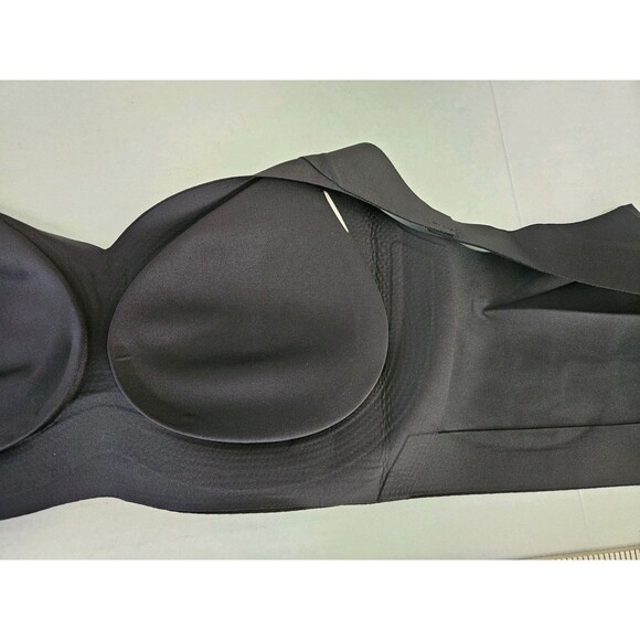 XXL Light Black Wireless Lift Bra Removable Pads Comfort Lift 4 Hook 4 Adjusts - Picture 4 of 8